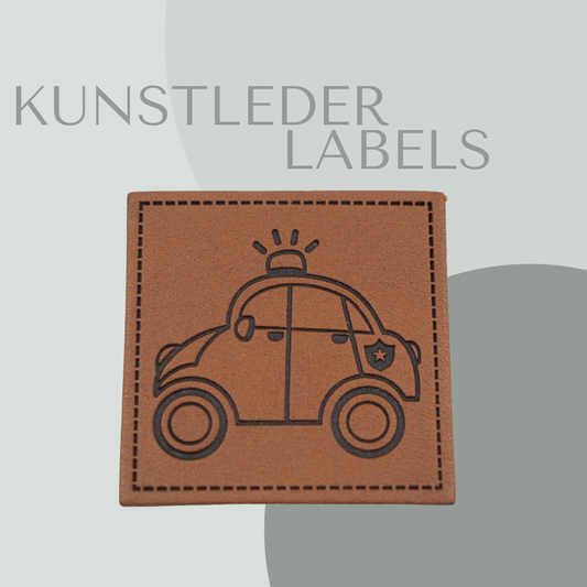 Polizeiauto Label Eigenproduktion