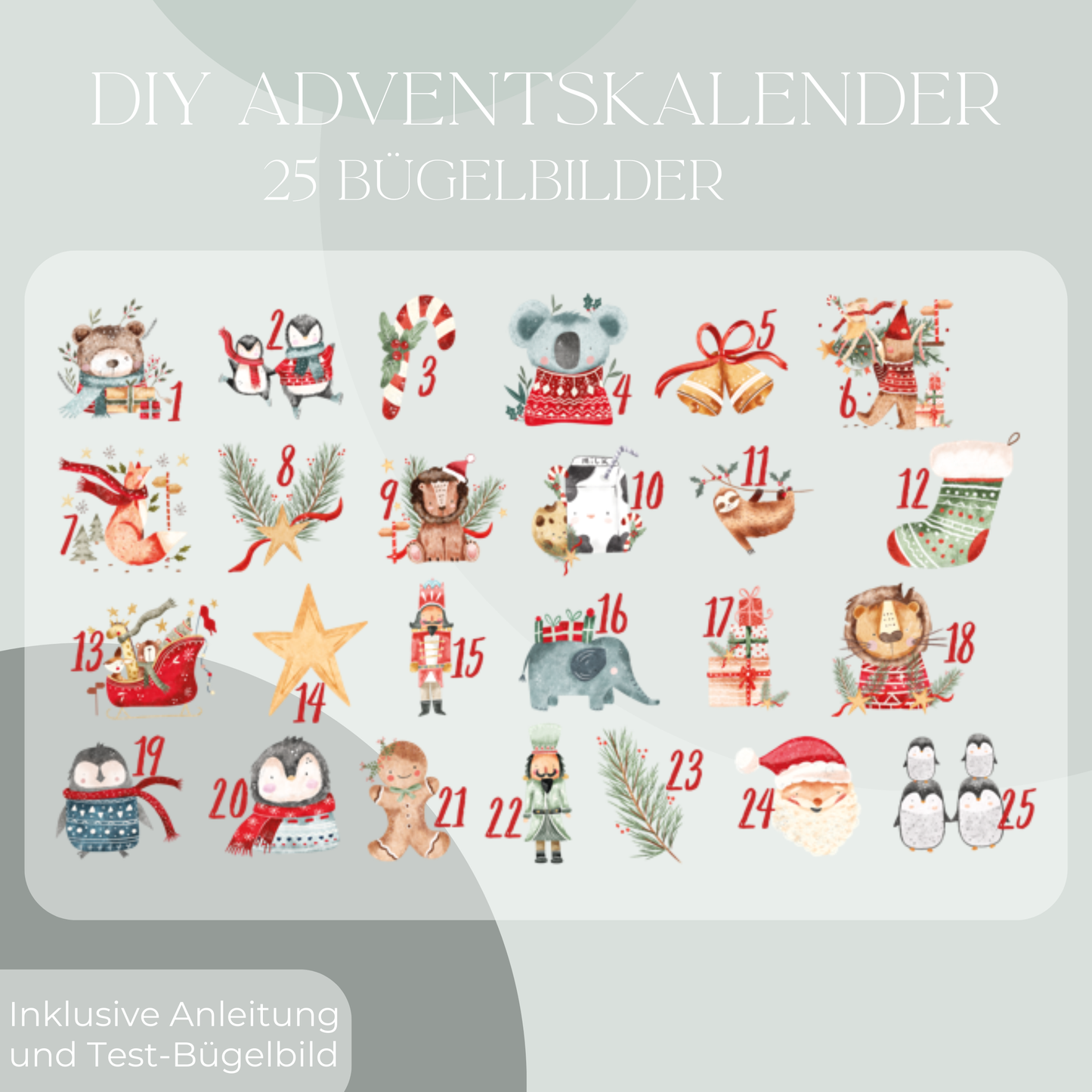 DIY Adventskalender I Bügel-Bild Eigenproduktion