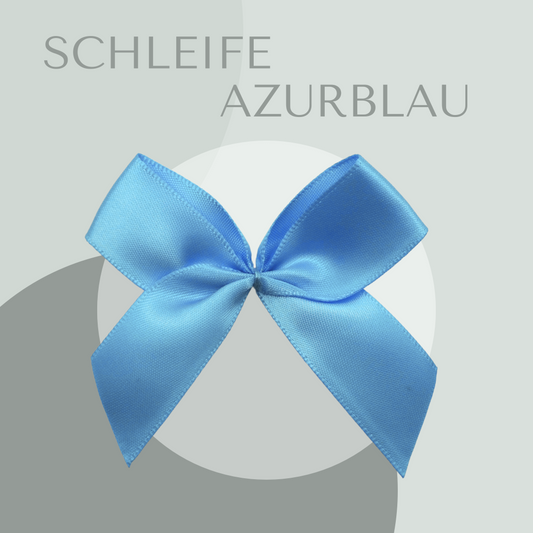 2 Schleifen Groß Azurblau