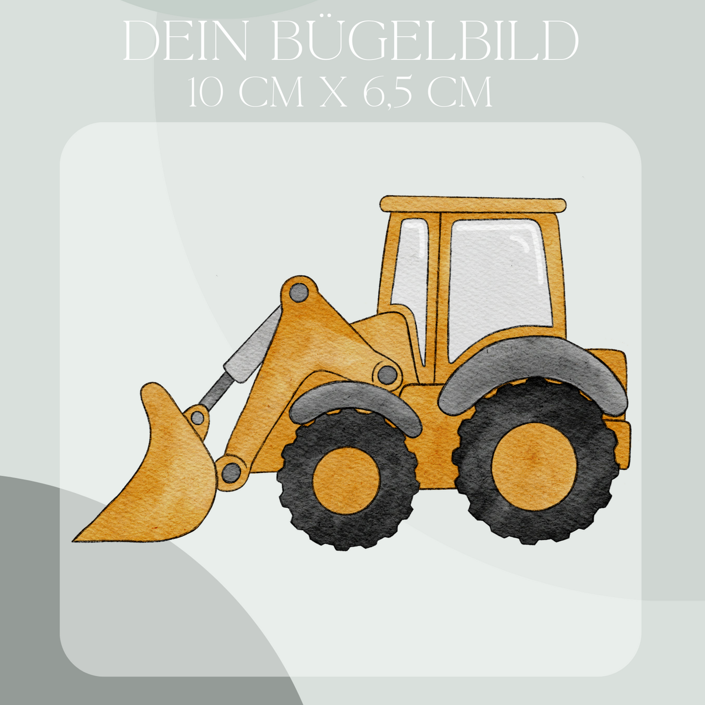 Bagger - Mini Bügel-Bild Eigenproduktion