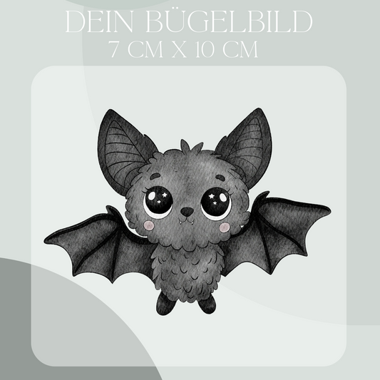 Fledermaus- Mini Bügel-Bild Eigenproduktion