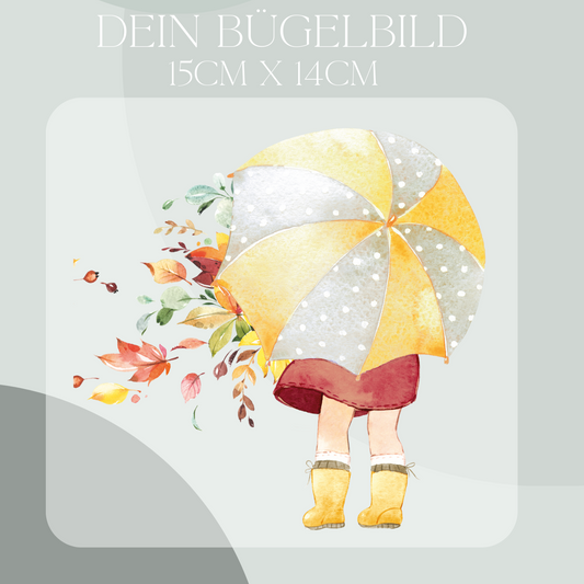 Mädchen mit Regenschirm Bügel-Bild Eigenproduktion