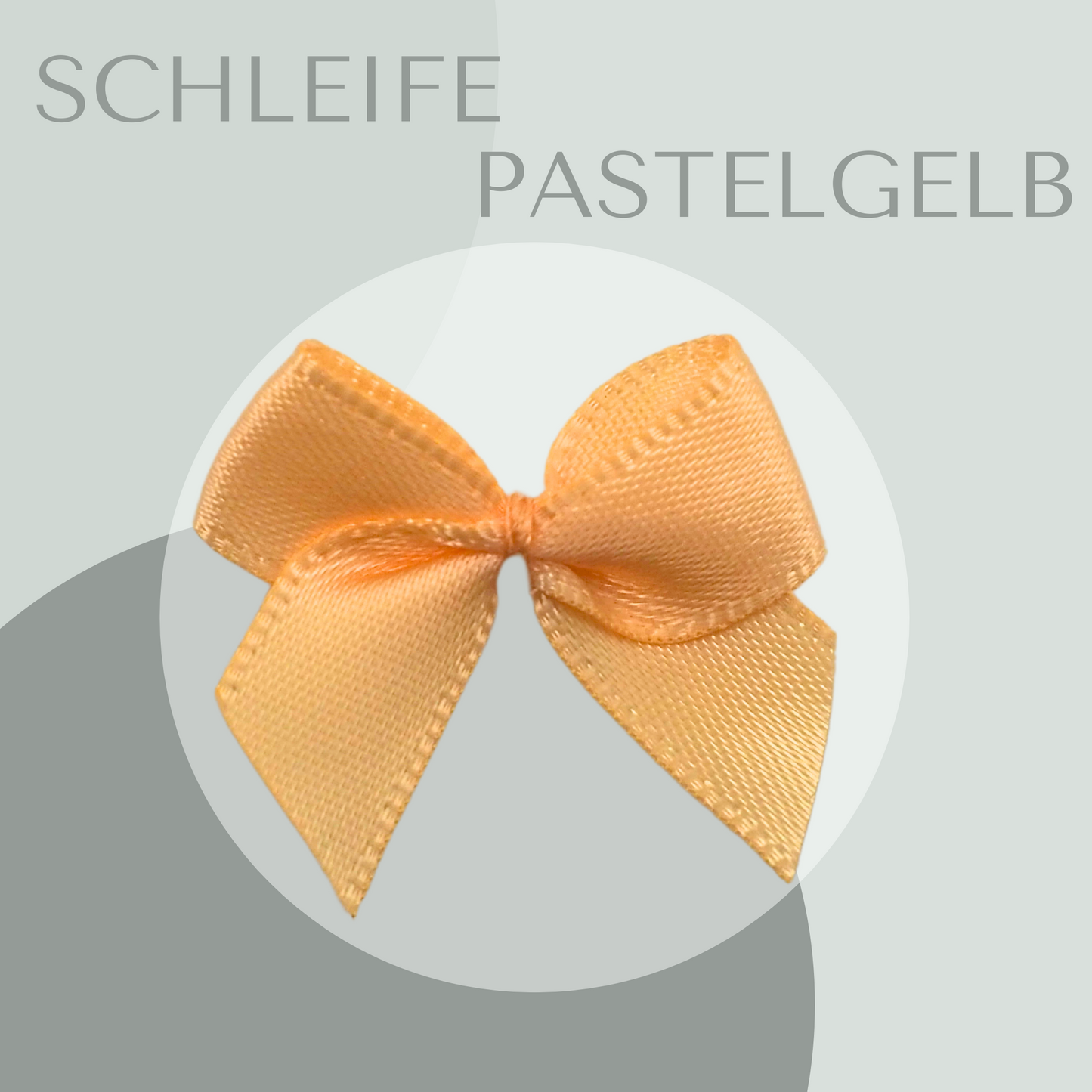 5 Schleifen klein Pastelgelb