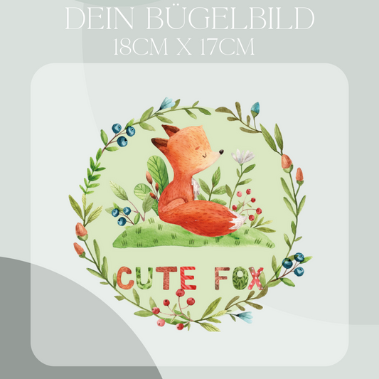 Cute Fox XXL Bügel-Bild Eigenproduktion