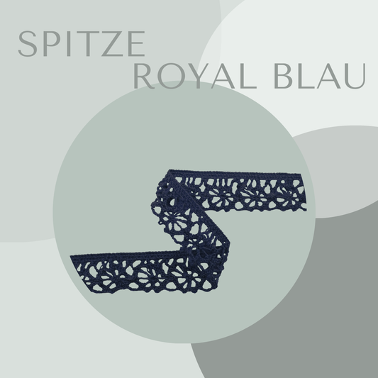 Klöppel Spitze 13mm Royal Blau