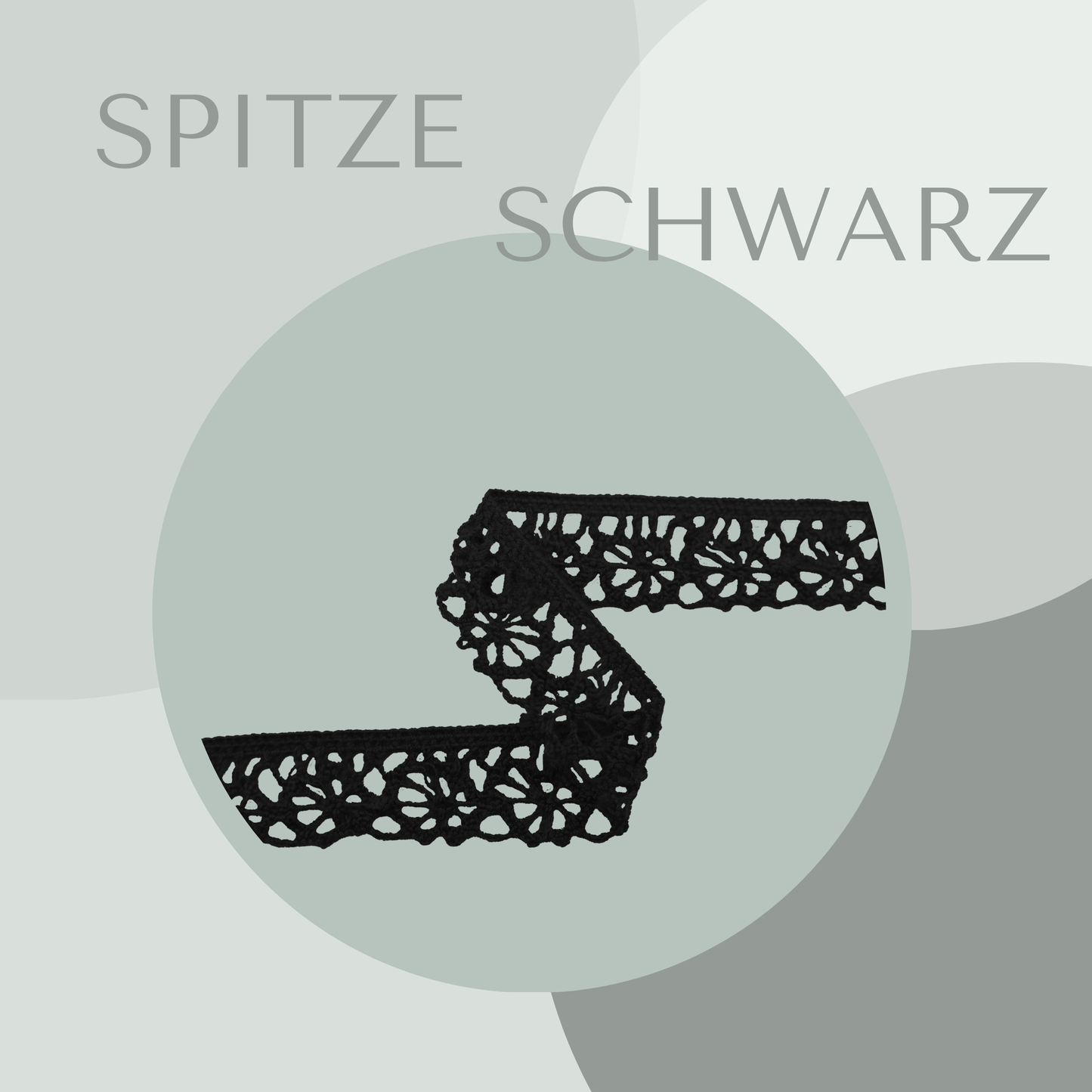 Klöppel Spitze 13mm Schwarz