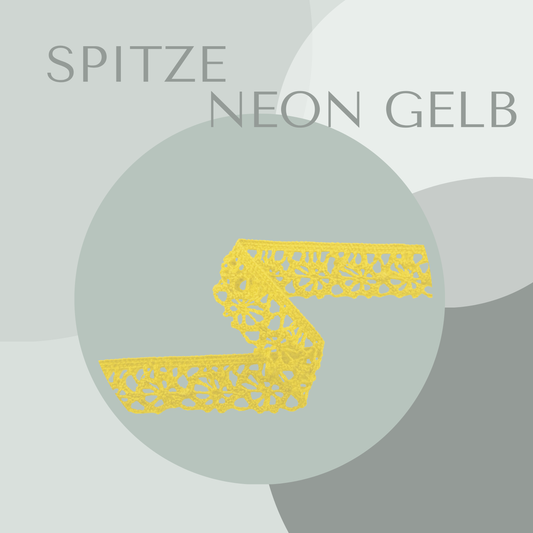 Klöppel Spitze 13mm  Neon gelb