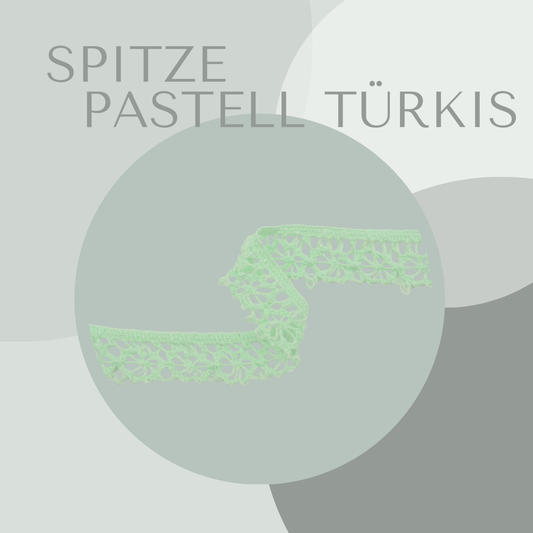 Klöppel Spitze 13mm Pastell türkis