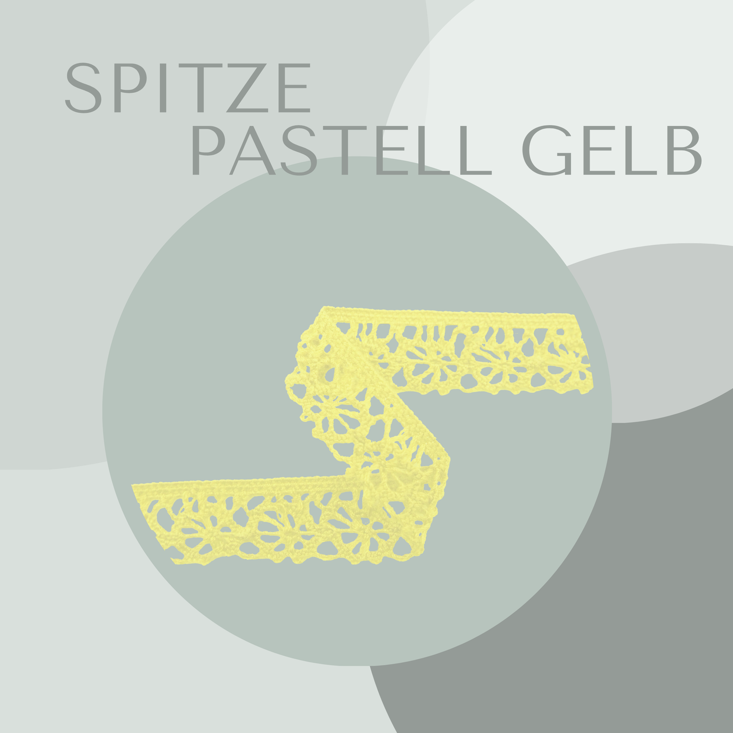 Klöppel Spitze 13mm  Pastell gelb