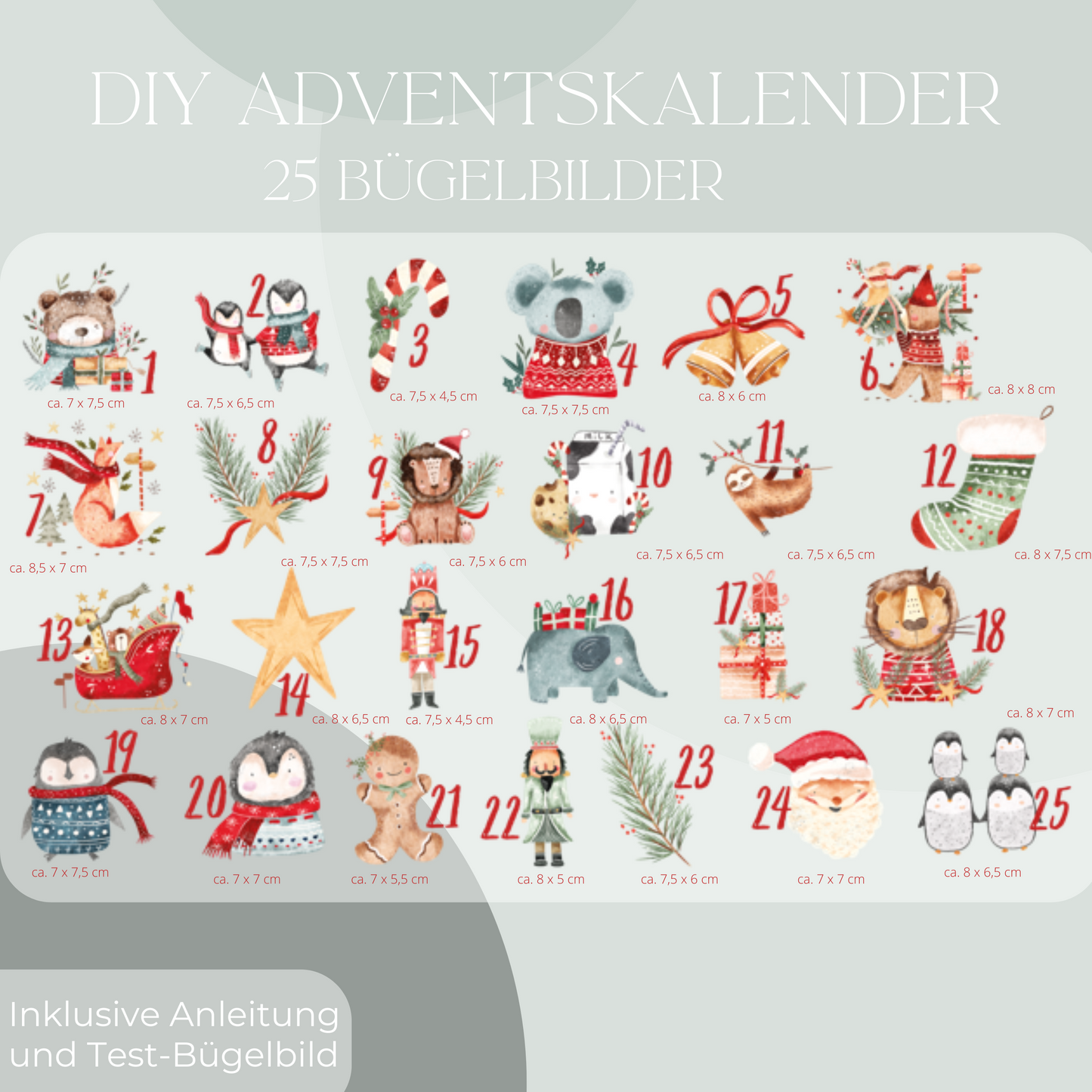 DIY Adventskalender I Bügel-Bild Eigenproduktion