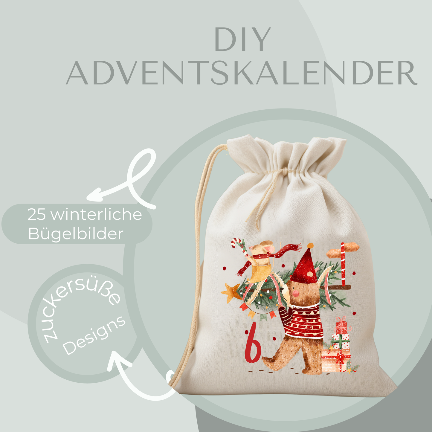 DIY Adventskalender I Bügel-Bild Eigenproduktion