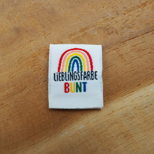 Regenbogen Lieblingsfarbe Bunt Web-Label Eigenproduktion