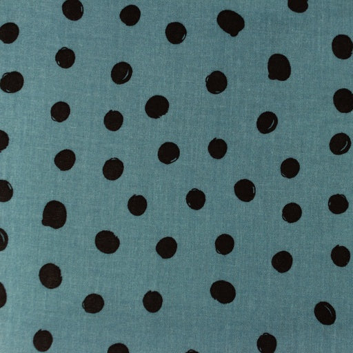 Musselin Dots Double Gauze - Blau