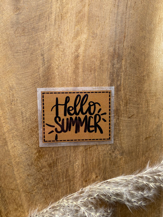 Hello Summer Bügel-Label Eigenproduktion