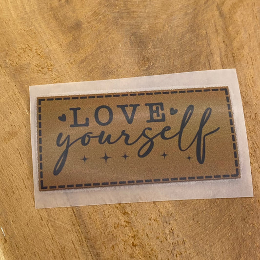 Love yourself Bügel-Label Eigenproduktion