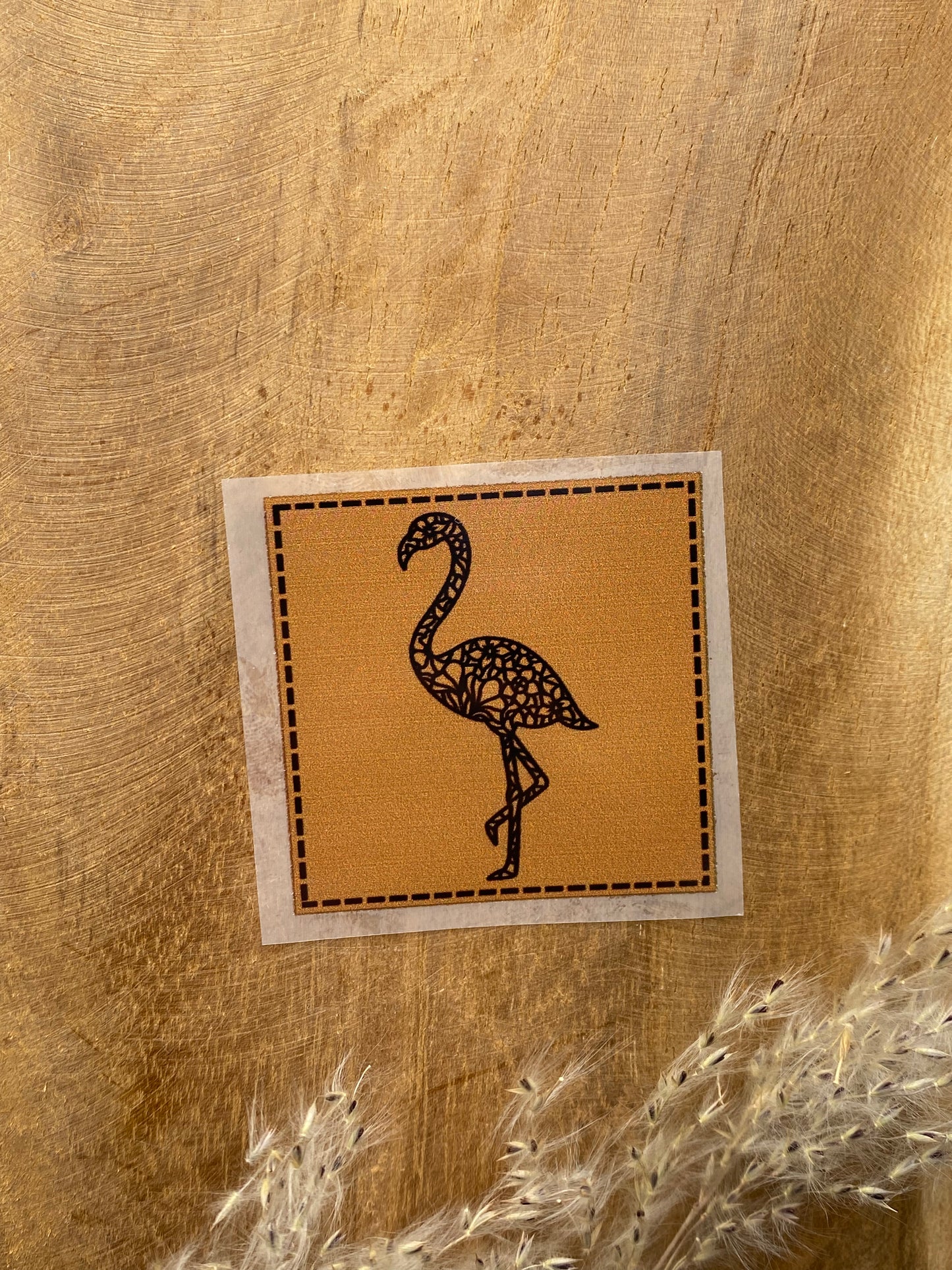 Flamingo Bügel-Label Eigenproduktion