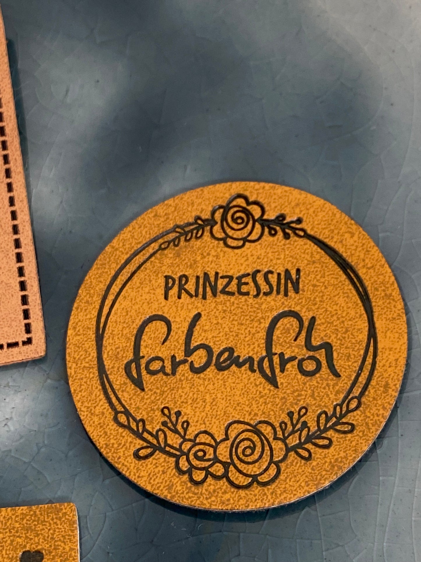 Personalisierte Kunstleder Label